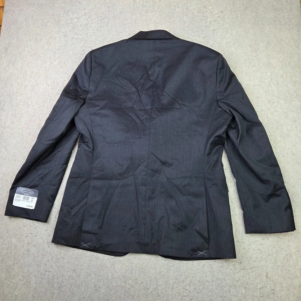 Pronto Uomo Platinum Blazer 100% Wool Mens 44 Long Gray 2 Button Double Vent NEW